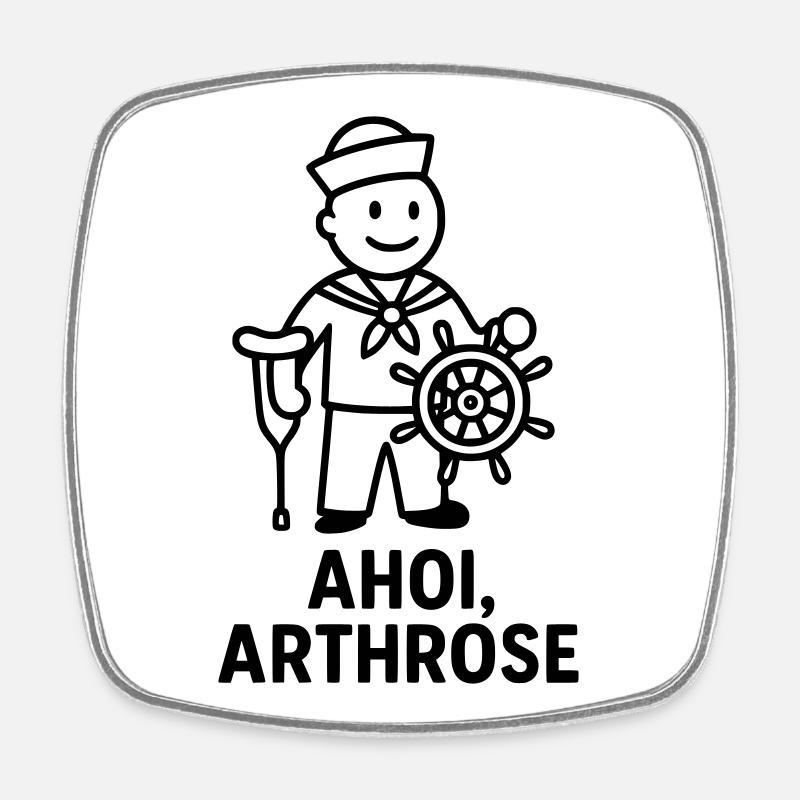 ahoi arthrose - Viereckiger Kühlschrankmagnet - Weiß