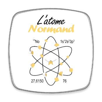 Cadeau Atome Normand Emblème Léopards Science - Magnet carré - blanc - Devant