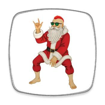 SANTA PUNK - spirit of Christmas - Square fridge magnet - white - Front