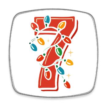 Fun 67 Zahl 6-7 6 7 Passende Weihnachten Sechs Sie - Viereckiger Kühlschrankmagnet - Weiß - Vorne