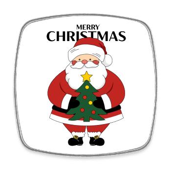 Santa Claus and a positive mood - Square fridge magnet - white - Front