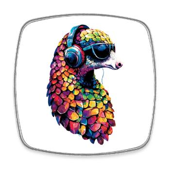 Pangolin Schuppentier Tannenzapfentier Pangoline - Viereckiger Kühlschrankmagnet - Weiß - Vorne