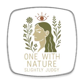Wilde Frau Spirituelle Weibliche Natur - Viereckiger Kühlschrankmagnet - Weiß - Vorne