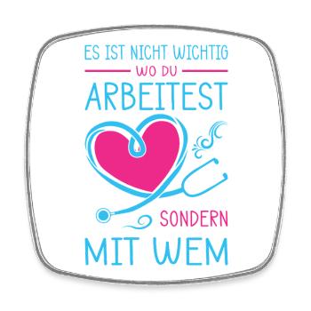 Nurse Gifts Nursing Funny Nurse - Square fridge magnet - white - Front