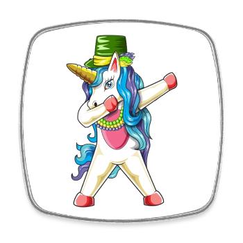 Mardi Gras de la licorne à la rentrée 2026 - Magnet carré - blanc - Devant