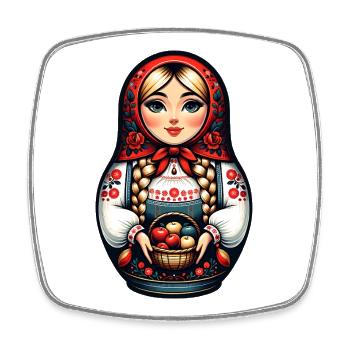  Matroschka auf russisch Matryoshka Doll Russian - Viereckiger Kühlschrankmagnet - Weiß - Vorne