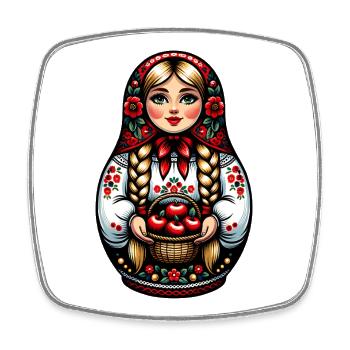  Matroschka auf russisch Matryoshka Doll Russian - Viereckiger Kühlschrankmagnet - Weiß - Vorne