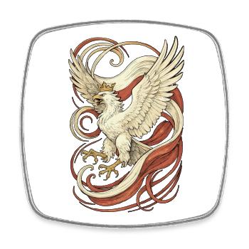 Drapeau épique de l’aigle polonais, cadeau - Magnet carré - blanc - Devant