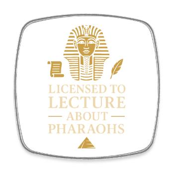 Pharaoh Archaeology in Ancient Egypt - Square fridge magnet - white - Front