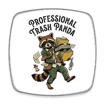 Panda professionnel - Magnet carré - blanc - Devant