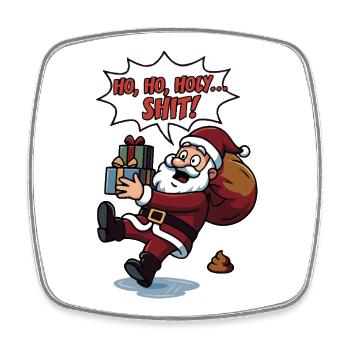 Nikolaus Weihnachtsmann Eskalation Weihnachten - Viereckiger Kühlschrankmagnet - Weiß - Vorne
