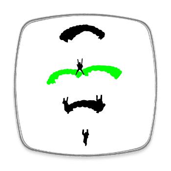 Parachute Diamond - Square fridge magnet - white - Front