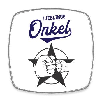 Lieblingsonkel Onkel Patenonkel Bruder Pate - Viereckiger Kühlschrankmagnet - Weiß - Vorne