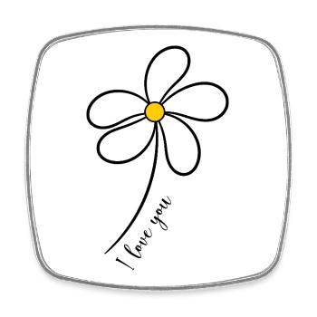 I LOVE YOU. CHRISTMAS. MERRY CHRISTMAS. FIR. LOVE - Square fridge magnet - white - Front