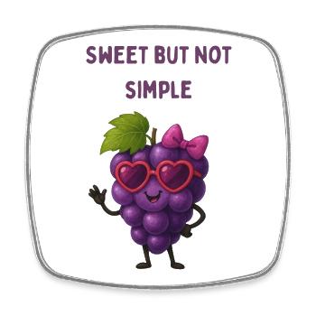 Sweet, but not simple – grape - Square fridge magnet - white - Front