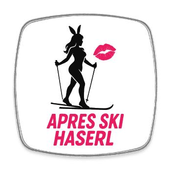Après Ski Haserl Ski Holiday Winter Holiday - Square fridge magnet - white - Front