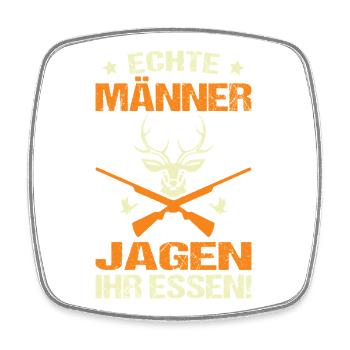 Jäger Geschenke Jagd Jagen Jägersprüfung Bestanden - Viereckiger Kühlschrankmagnet - Weiß - Vorne