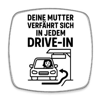 Votre Mudda Drive In - Magnet carré - blanc - Devant