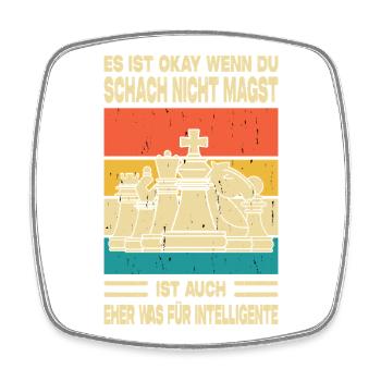 Schachspieler Geschenke Schach Zubehör Schachbrett - Viereckiger Kühlschrankmagnet - Weiß - Vorne