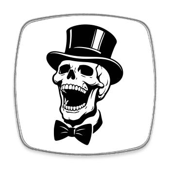 Groom Skull Skeleton Jga - Square fridge magnet - white - Front