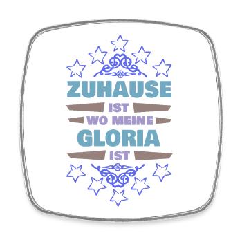 Geschenk für Gloria - Viereckiger Kühlschrankmagnet - Weiß - Vorne