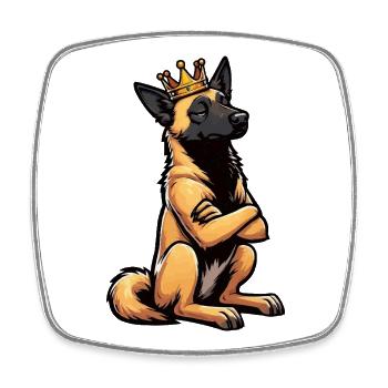 Malinois Belgian Shepherd Malinois Owner - Square fridge magnet - white - Front
