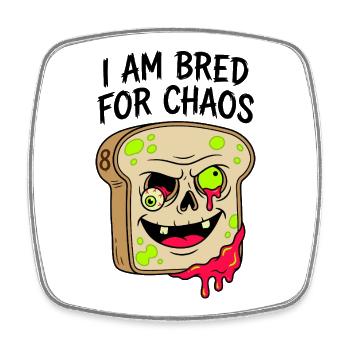 I Am Bred For Chaos 8. Geburtstag Zombie Brot - Viereckiger Kühlschrankmagnet - Weiß - Vorne
