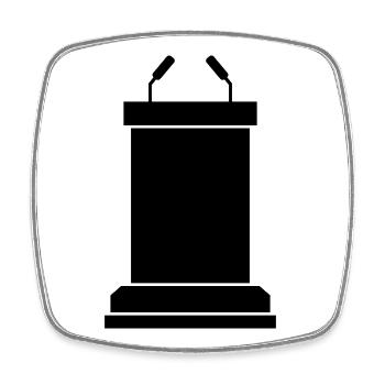 Étape du podium - Magnet carré - blanc - Devant
