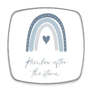 Rainbow after the Storm – Hoffnung & Liebe - Viereckiger Kühlschrankmagnet - Weiß - Vorne