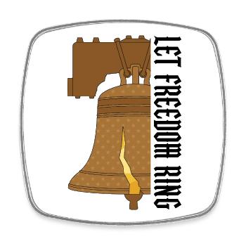 Let Freedom Ring Liberty Bell - Viereckiger Kühlschrankmagnet - Weiß - Vorne
