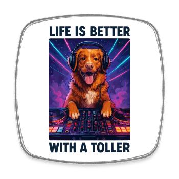 Cadeau positif drôle de DJ de Nouvelle-Écosse - Magnet carré - blanc - Devant