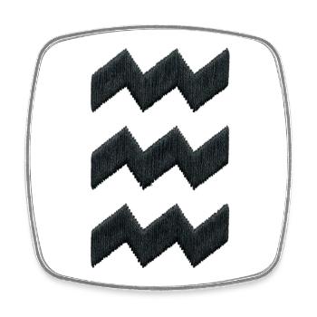 Eindhoven Vibes-Stickerei sieht schwarz aus (bedruckt) - Viereckiger Kühlschrankmagnet - Weiß - Vorne