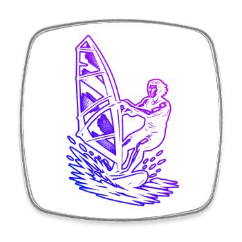 Windsurfing Grafik für Windsurf - Viereckiger Kühlschrankmagnet - Weiß - Vorne