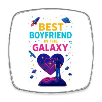 Best Boyfriend Galaxy, Valentine's Day Gift - Square fridge magnet - white - Front