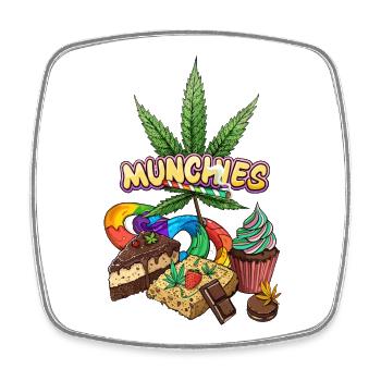 Munchies - Square fridge magnet - white - Front