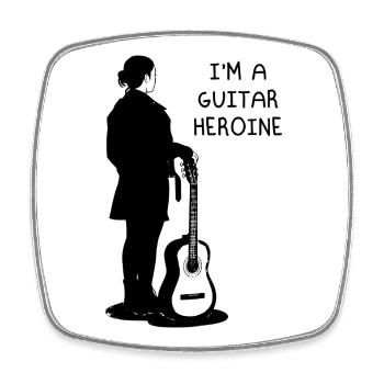 I'm a guitar heroine - Magnet carré - blanc - Devant