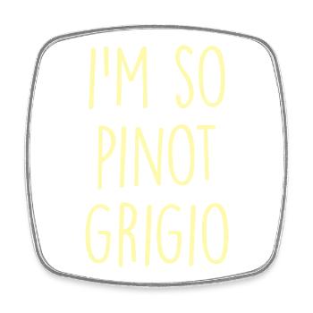 Pinot Grigio - Viereckiger Kühlschrankmagnet - Weiß - Vorne