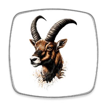 Capricorn Goat Alpine Ibex Capricorn Goats - Square fridge magnet - white - Front