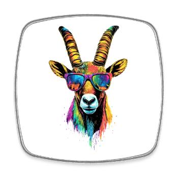 Capricorn Goat Alpine Ibex Capricorn Goats - Square fridge magnet - white - Front