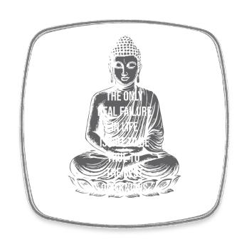 Buddha Wisdom: True to Your Best Self - Square fridge magnet - white - Front