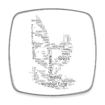 Windsurfing in a nutshell - Square fridge magnet - white - Front