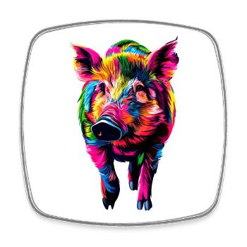 Wildschwein Schwarzwild Wildschweine Schwein Jäger - Viereckiger Kühlschrankmagnet - Weiß - Vorne