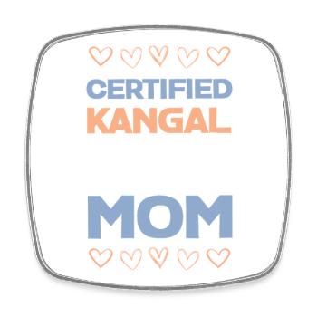 Kangal Mama Zertifiziert - Viereckiger Kühlschrankmagnet - Weiß - Vorne