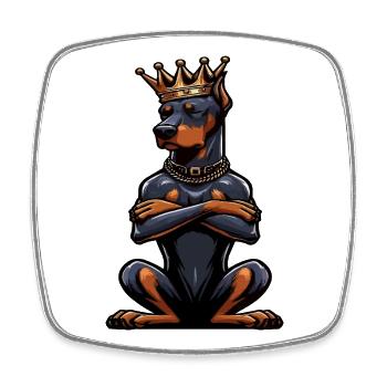 Doberman Doberman Propriétaire Doberman Lovers - Magnet carré - blanc - Devant