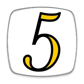 5. JUBILÄUM. 5 JAHRE. 5. JUBILÄUM - Viereckiger Kühlschrankmagnet - Weiß - Vorne