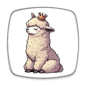 alpaca llama owner alpaca llamas llamas llamas - Square fridge magnet - white - Front