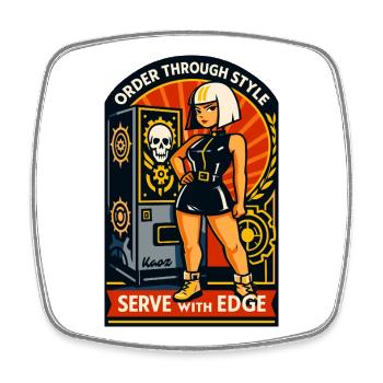 Order through style - Square fridge magnet - white - Front