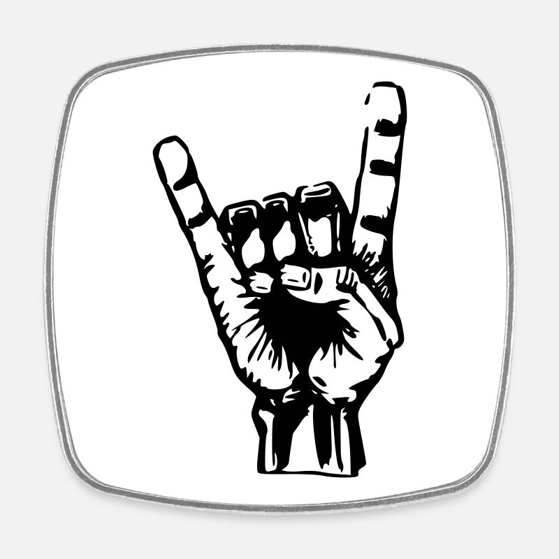 Mano_Mutant_rechts _Motivfarbe_frei_waehlbar - Square fridge magnet - white