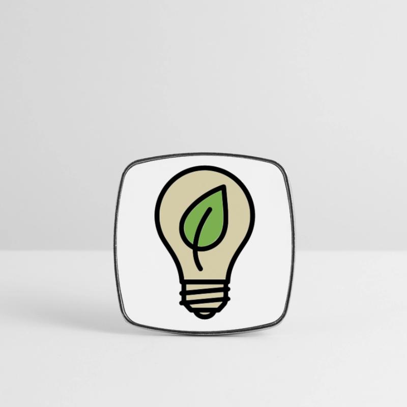 Idée de l’éco de feuilles d’ampoule Magnet carré