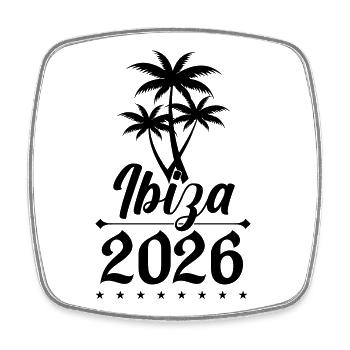 Ibiza 2026 - Magnet carré - blanc - Devant